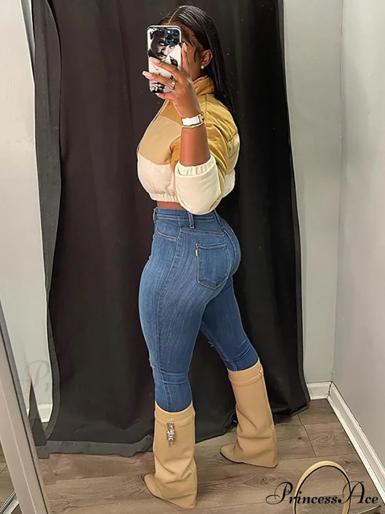 Color Block Graceful Sweater Cardigan