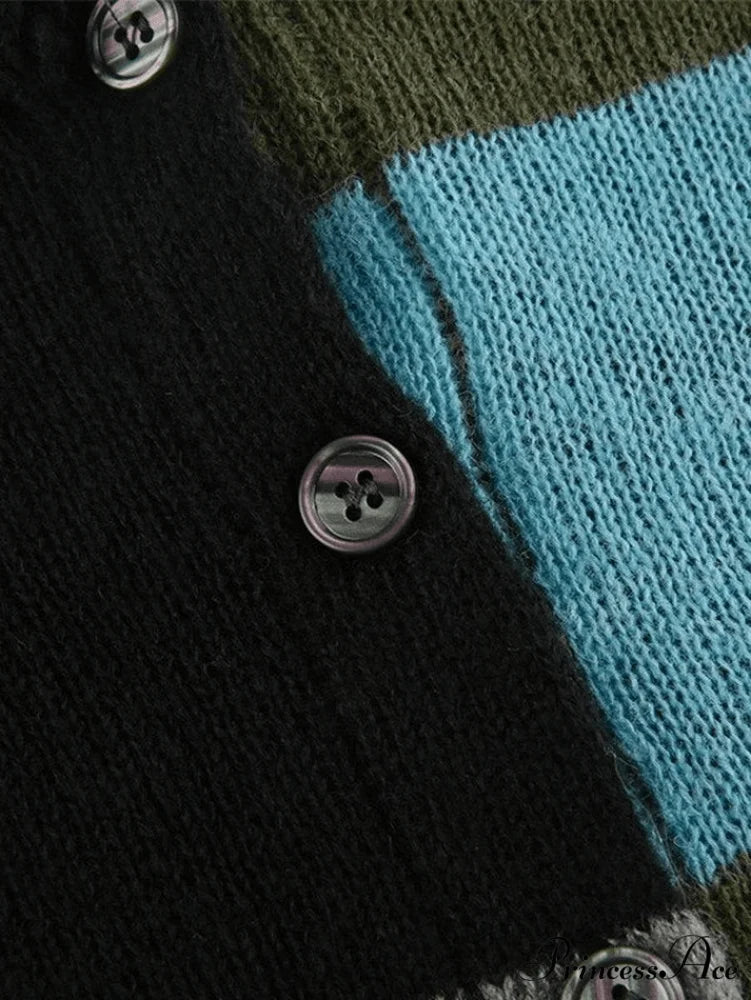 Color Block Striped Trendy Knitted Crop Cami Top