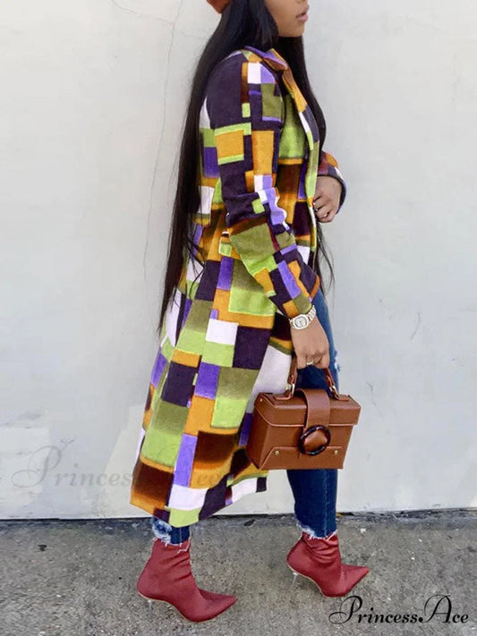 Color Block Zip Trendy Up Shirt Dress