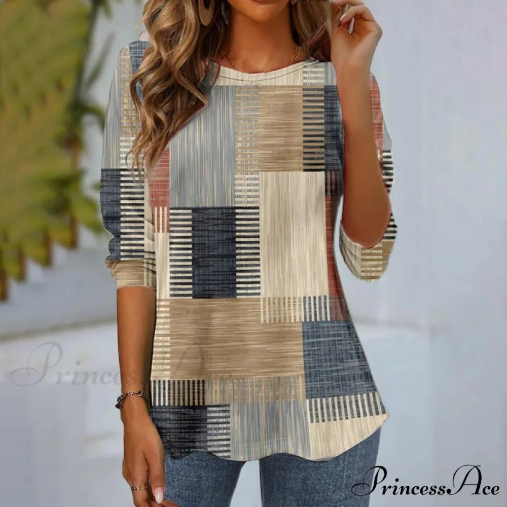 Color Retro Block Tee Multicolor / S