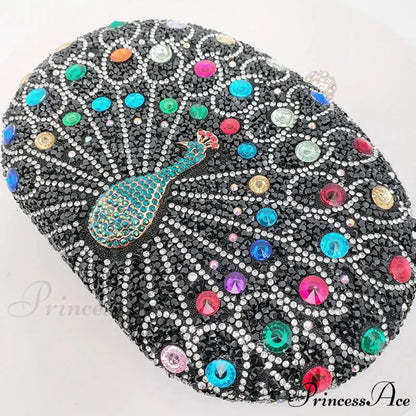Colorful Design Gemstone Night Rhinestone Shoulder Clutch Bag clutchbag-250126