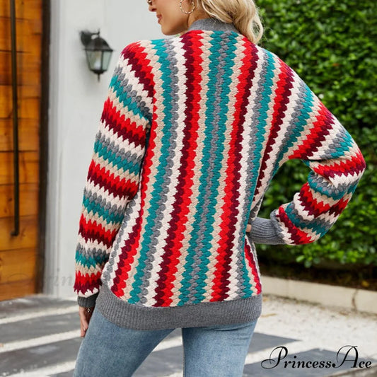 Colorful Knitted Cardigan