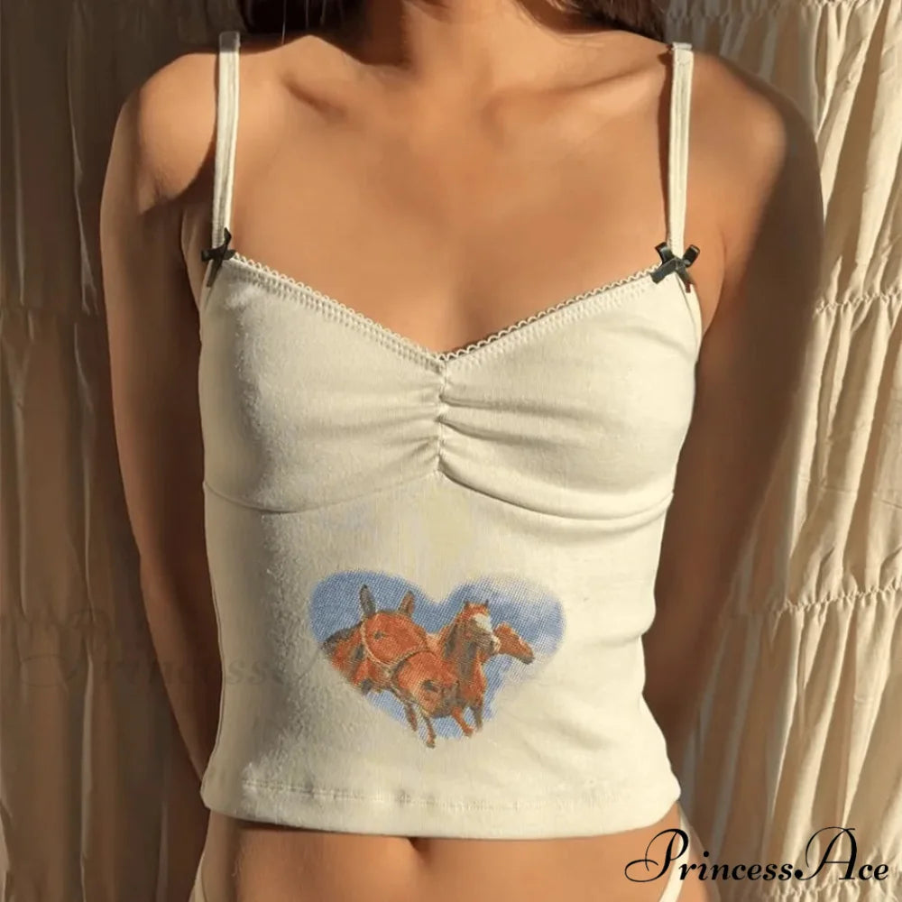 Colorful Patchwork Bow Crop Top white 2 / S croptop-250223