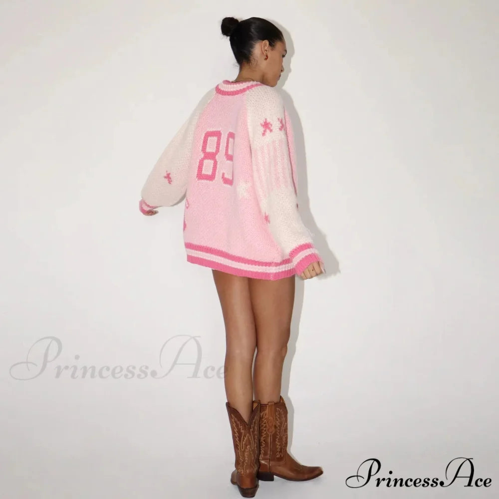 Colorful Y2K Streetwear Knit Cardigan cardigans-241228