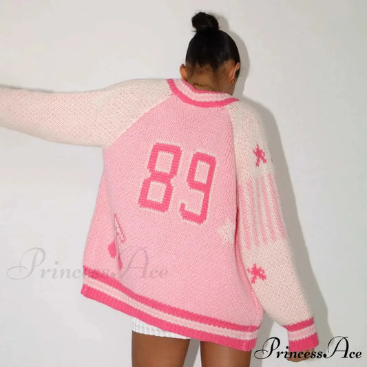 Colorful Y2K Streetwear Knit Cardigan cardigans-241228