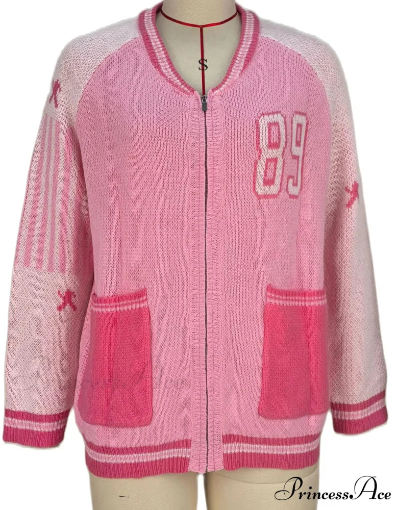 Colorful Y2K Streetwear Knit Cardigan cardigans-241228