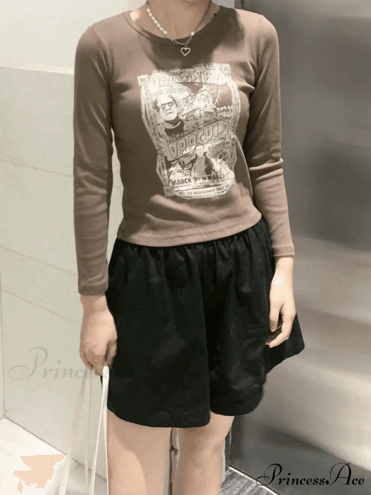 Colourful Sequin Graceful Open Front Cardigan Brown / S