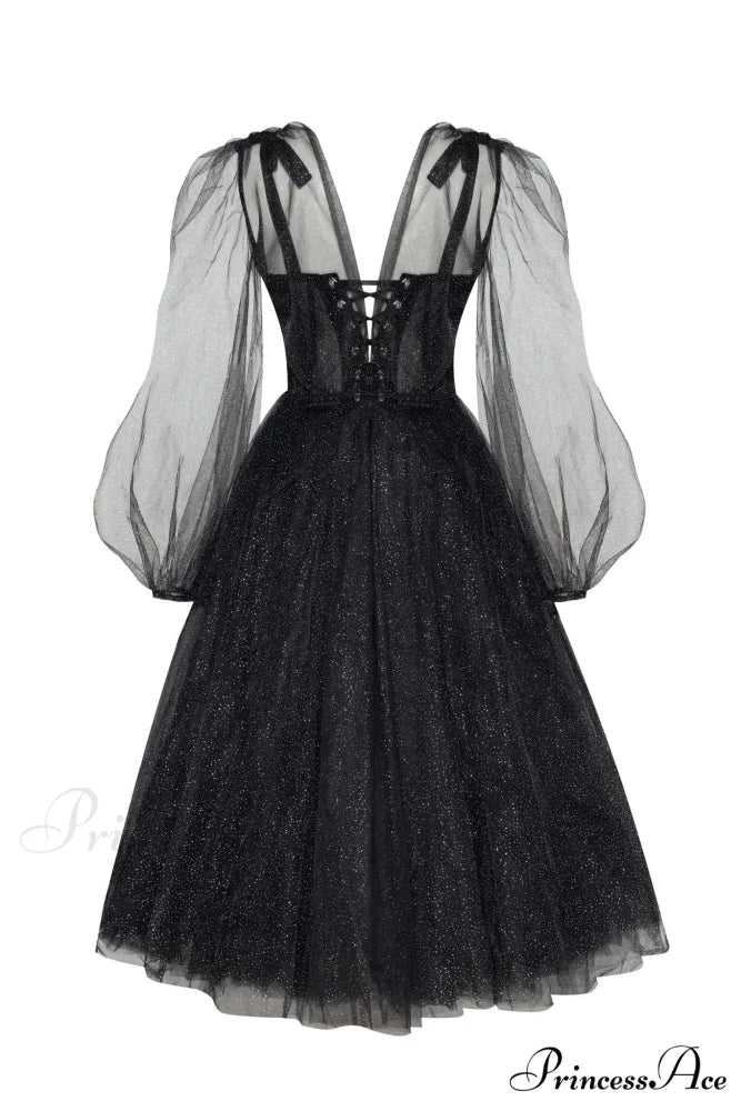 Combination Sparkly Stylish Tulle Dress