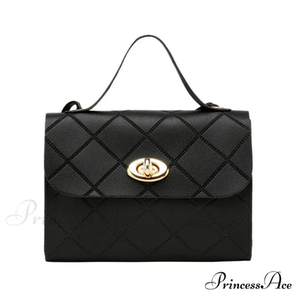 Compact Stylish Messenger Women’s Crossbody Purse Black handbag-250126