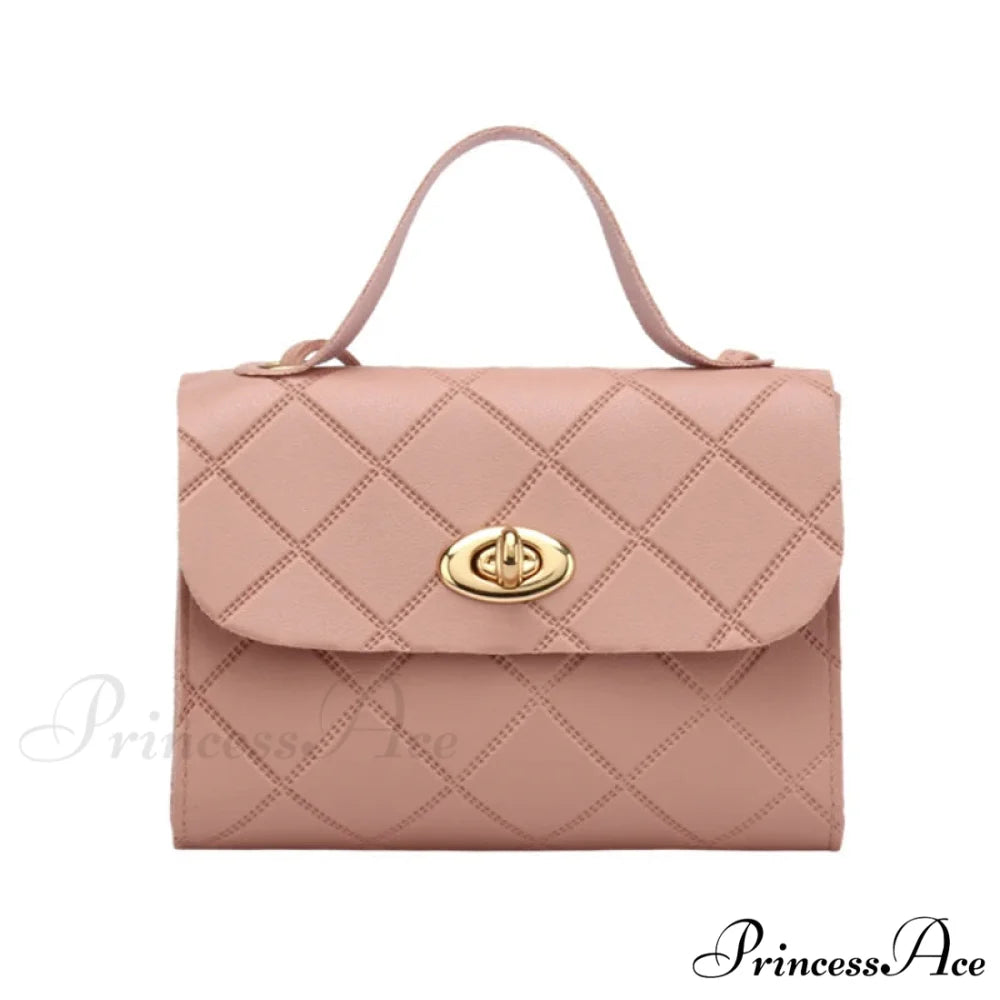 Compact Stylish Messenger Women’s Crossbody Purse Pink handbag-250126