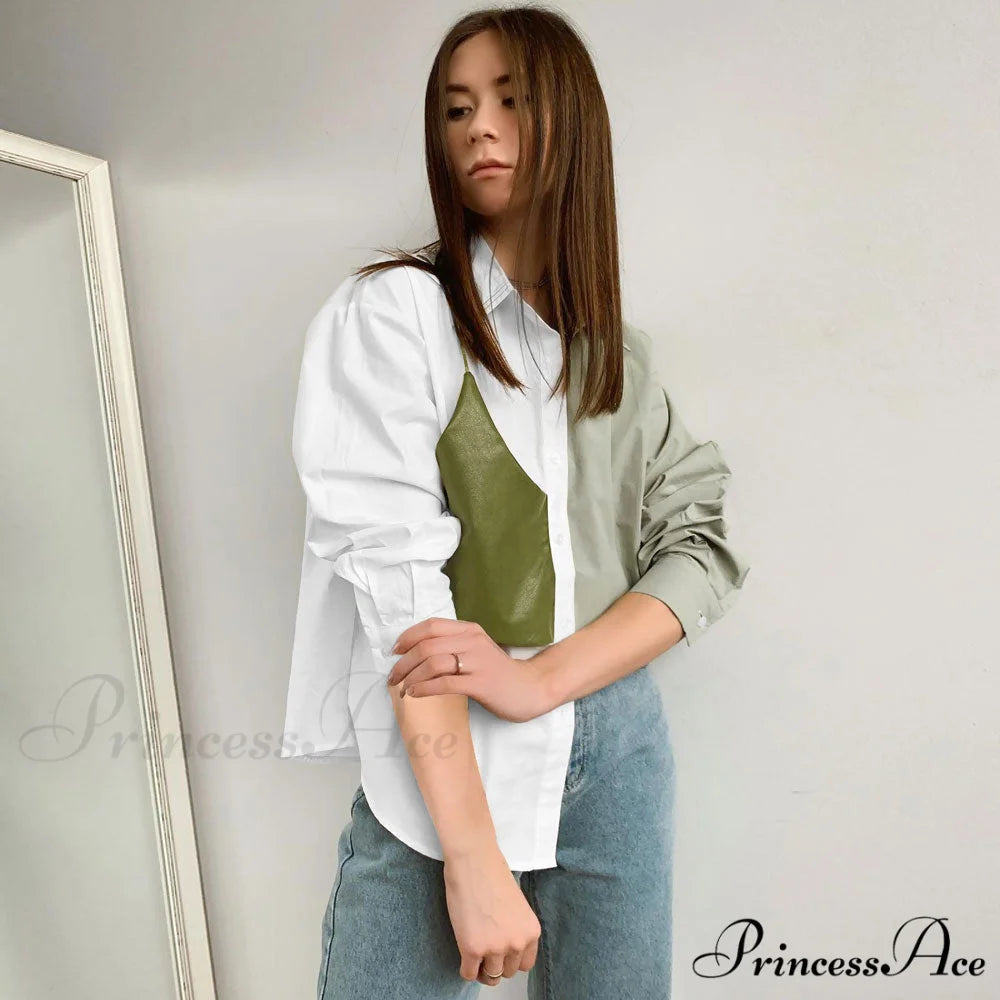 Contrast Charming Cargo Jacket M / Green