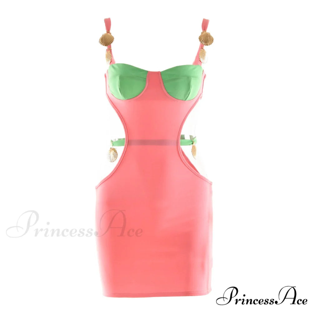 Contrast Color Rib Knit Modern Long Sleeve Cardigan - Pink L / Pink