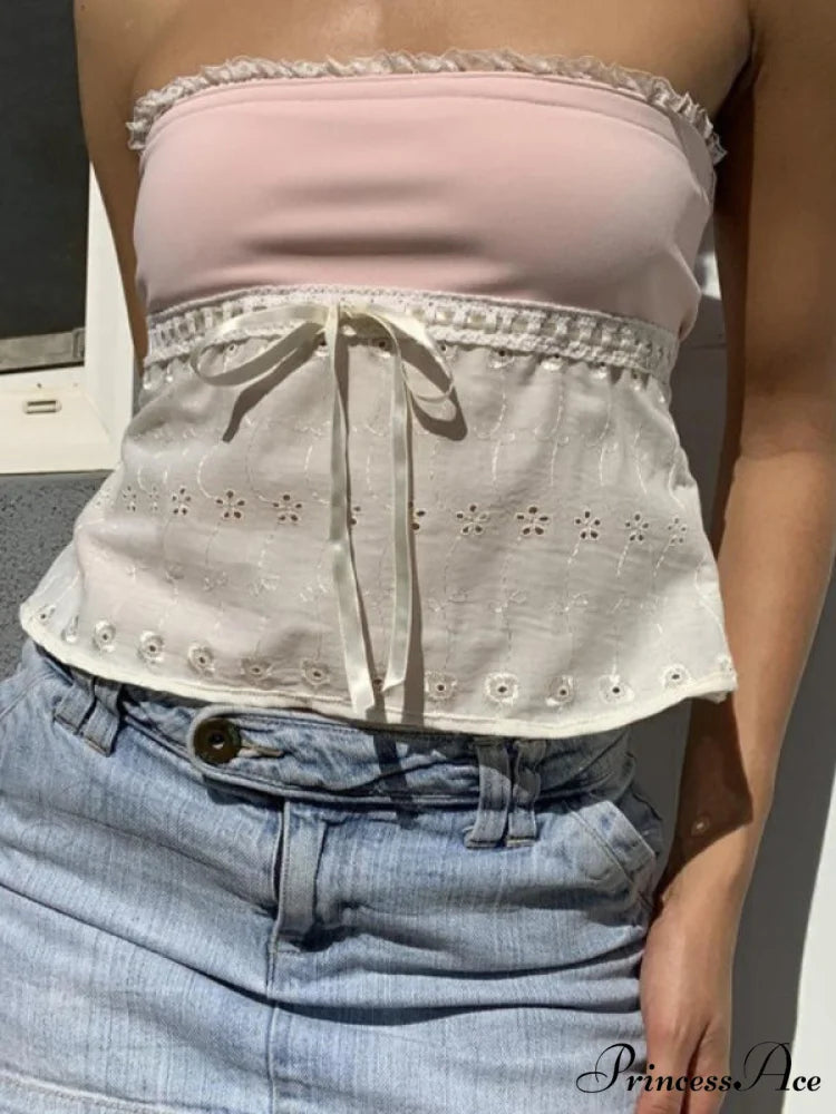 Contrast High Split Sheer Ribbed Classic Knit Maxi Dress - Black Pink / S