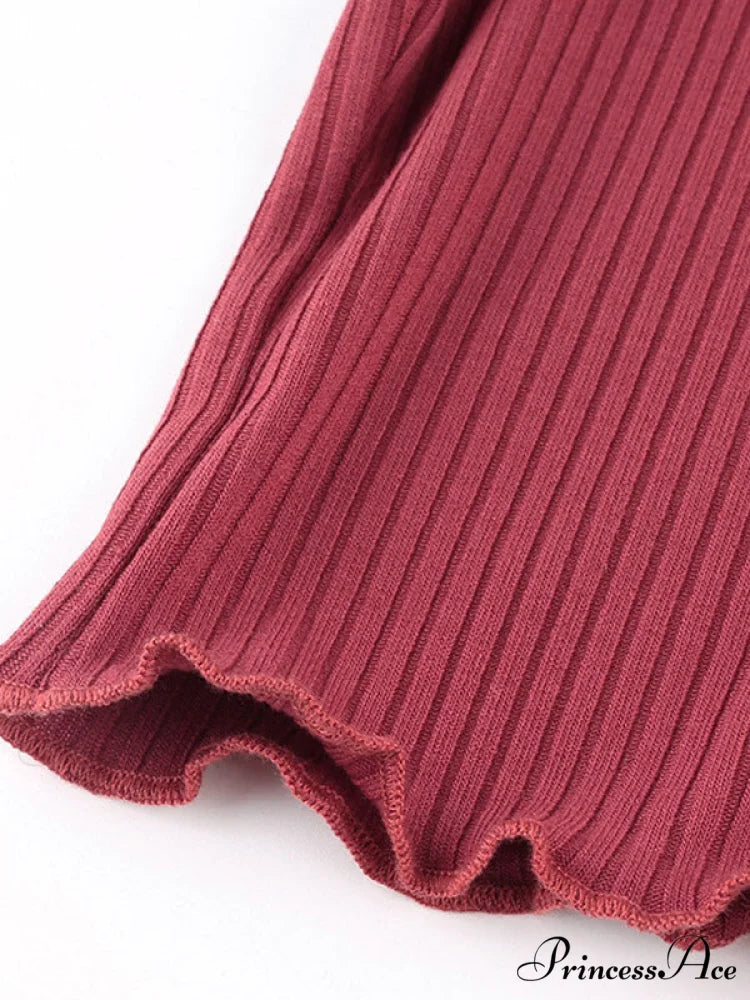 Contrast Trim Graceful Pullover Sweater