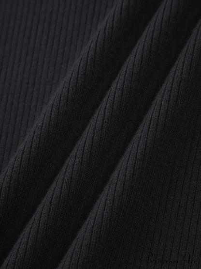 Contrast Trim Mock Trendy Neck Knit Top
