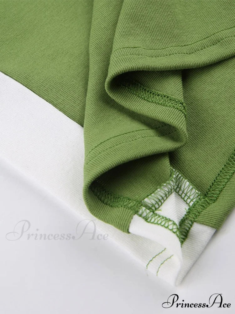 Contrast Trim Rib-Knit Trendy Crop Cami Top