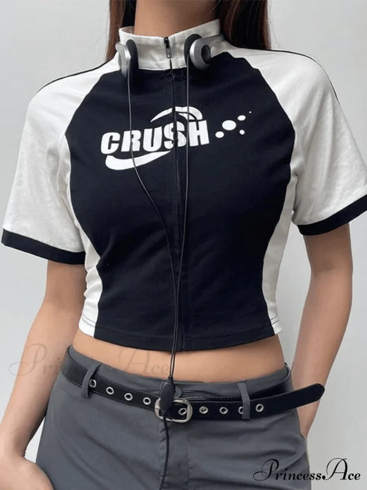 Contrasting Trim Graceful Vintage Sweater Black / S