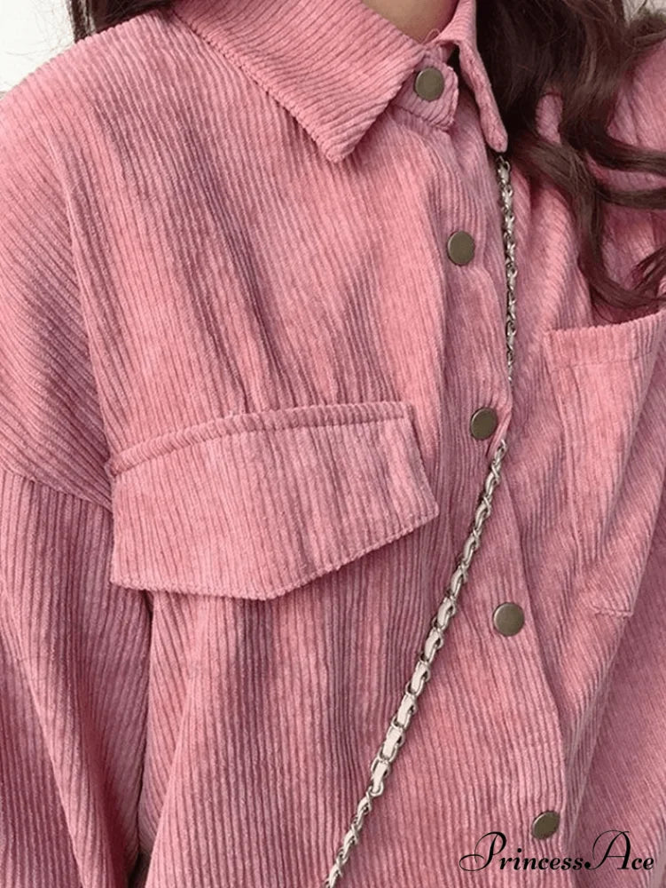 Coral Velvet Graceful Open Front Coat