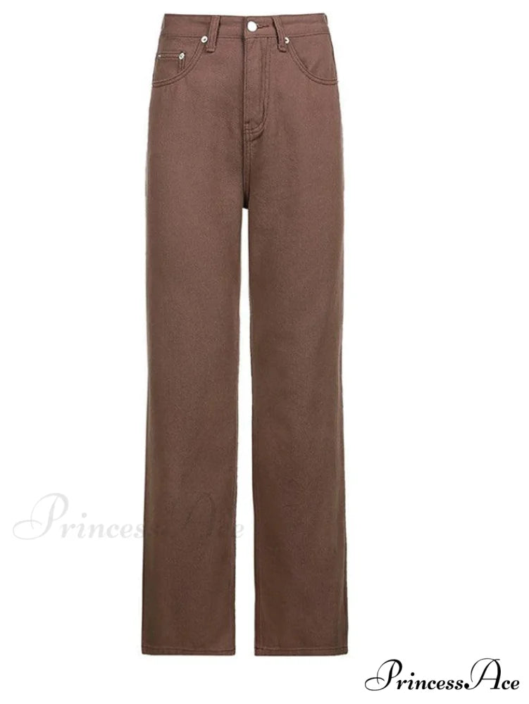 Corduroy Patchwork High Trendy Waist Straight Pants