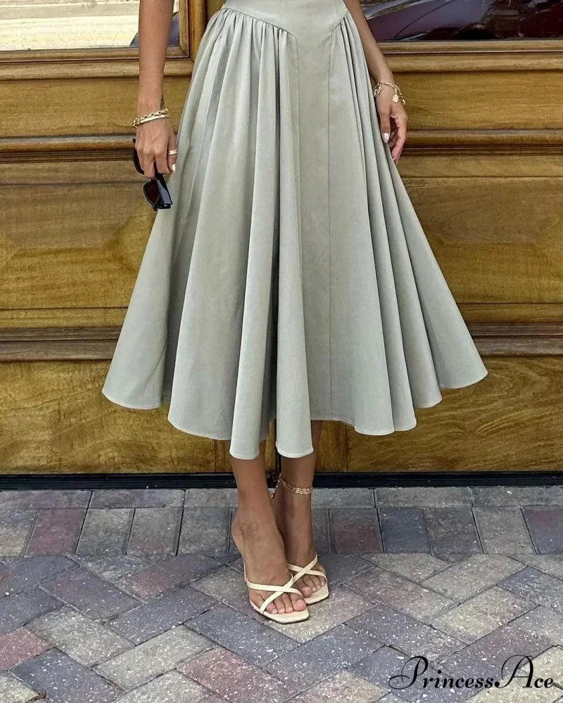 Cottagecore Hem Birthday Pleated Fairy Slip Corset Sun Gown Midi Dress