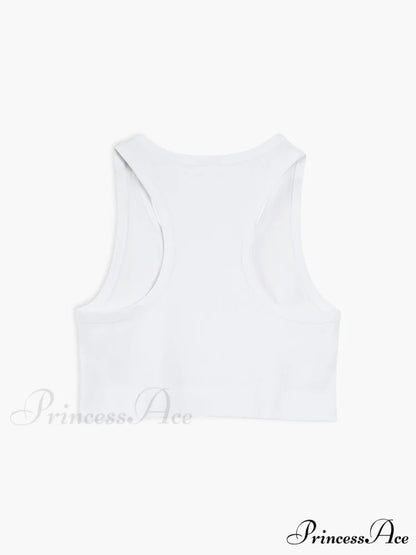 Cotton Blends Graceful Cropped Tank Top