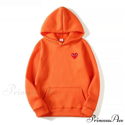 Cotton Heart-Eye Printed Fall/Winter Casual Hoodies A / S