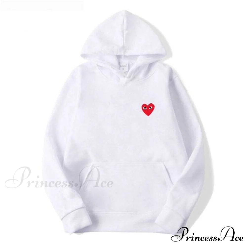 Cotton Heart-Eye Printed Fall/Winter Casual Hoodies H / S