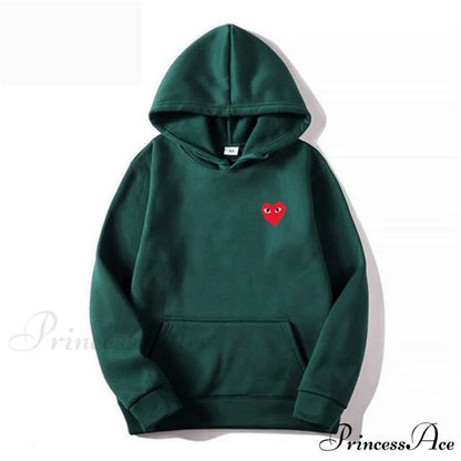 Cotton Heart-Eye Printed Fall/Winter Casual Hoodies J / S Sweatshirts & Hoodies-L