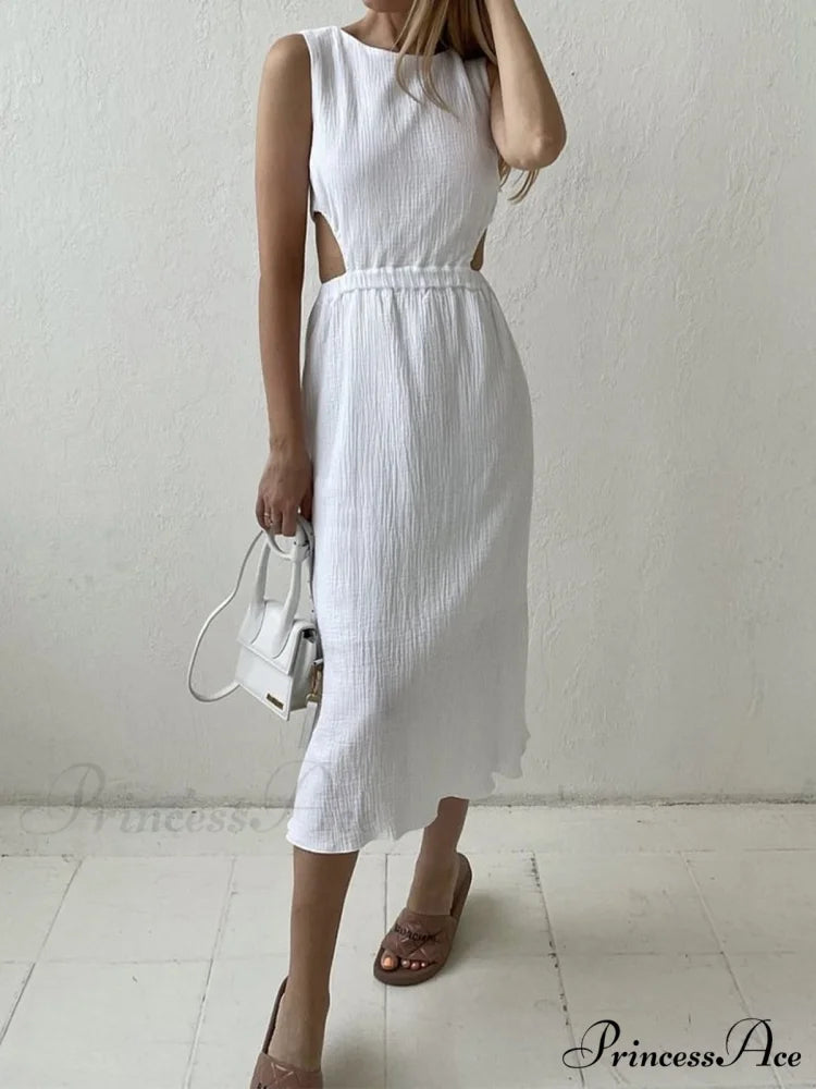 Cotton Holiday Cut Trendy Out Long Dress