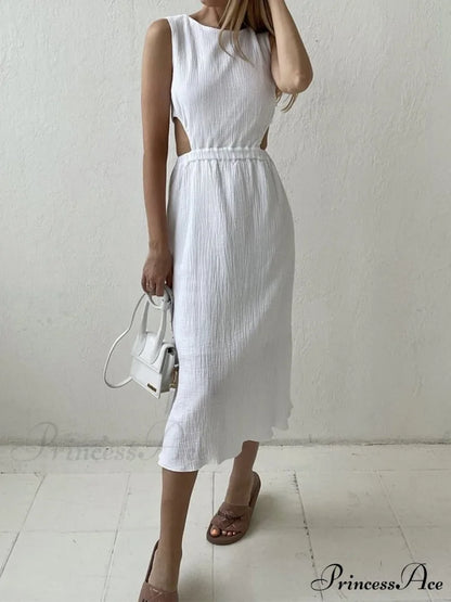 Cotton Holiday Cut Trendy Out Long Dress