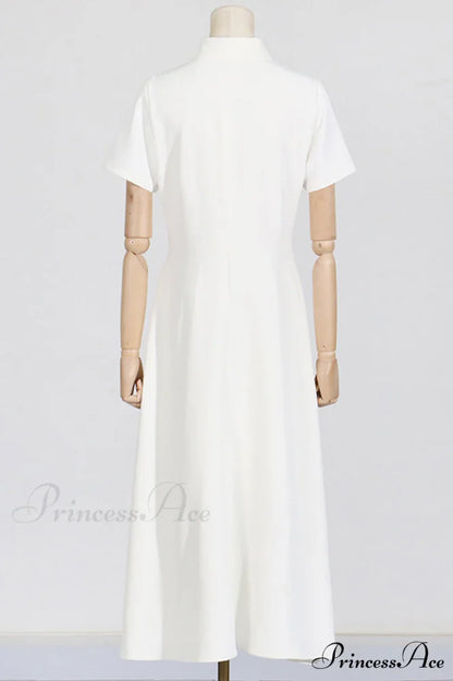 Cotton Poplin 3D Charming Flower Midi Dress