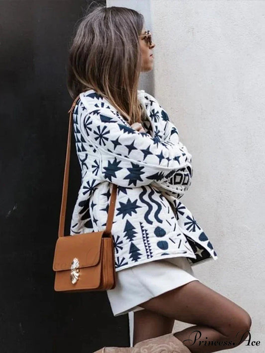 Cotton Single-Breasted Round-neck Overcoat overcoats-241228