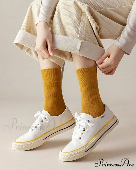 Cotton Socks Yellow / Unisize