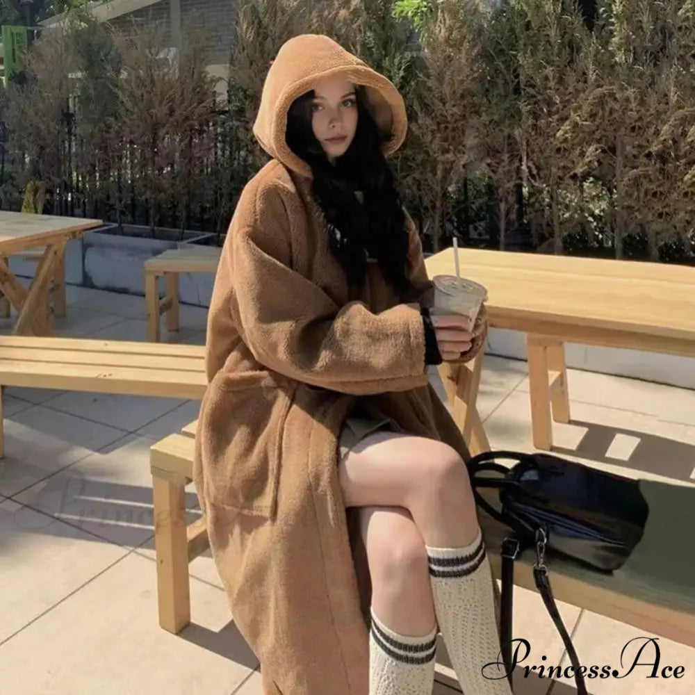 Covered Fleece Lined Mid-Length Overcoat Coffee / M overcoats-241228