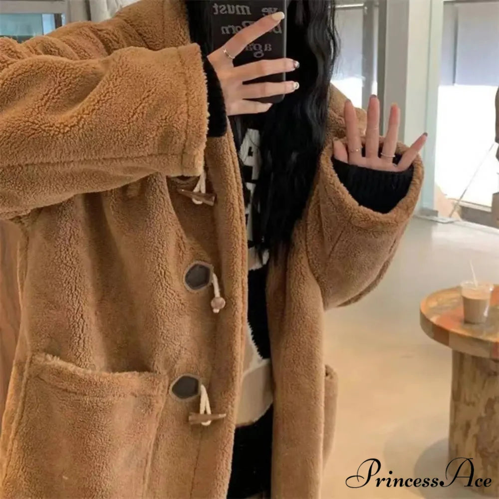 Covered Fleece Lined Mid-Length Overcoat overcoats-241228