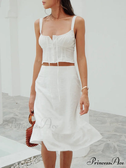 Cowgirl Aesthetics Corset Trendy Two Piece Skirt Set