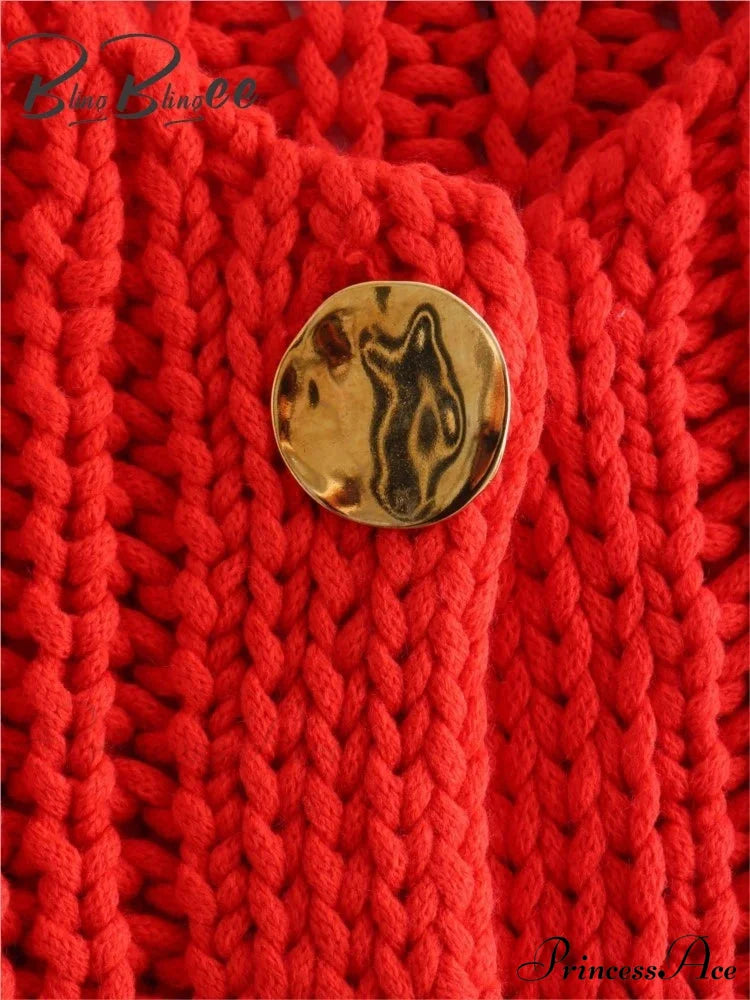 Cozy Knitted Casual Loose Single-breasted Comfortable Autumnal Fashionable Sweater