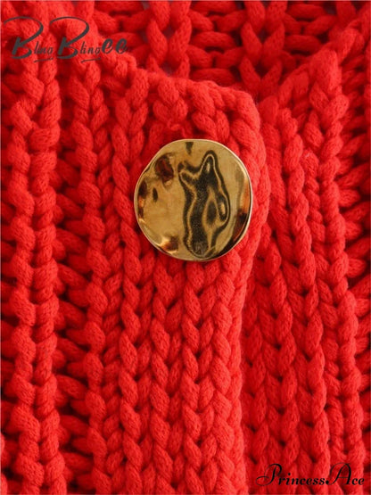 Cozy Knitted Casual Loose Single-breasted Comfortable Autumnal Fashionable Sweater