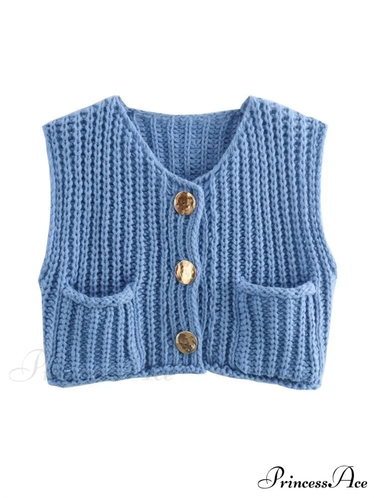 Cozy Knitted Casual Loose Single-breasted Comfortable Autumnal Fashionable Sweater BLACK / S