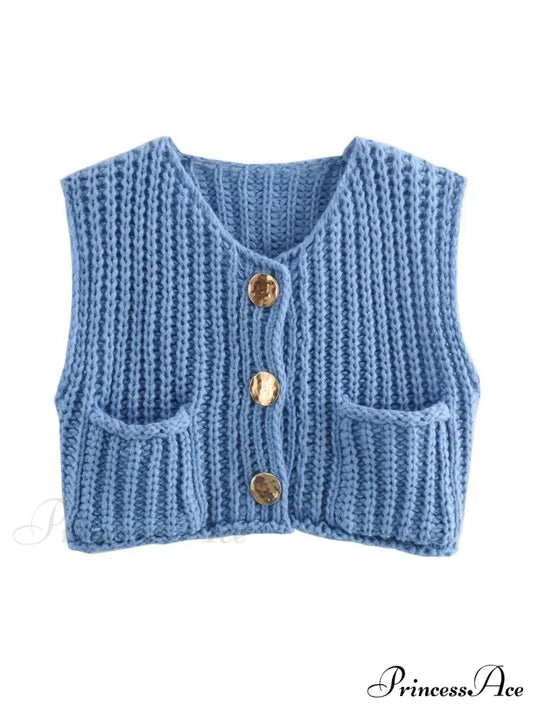 Cozy Knitted Casual Loose Single-breasted Comfortable Autumnal Fashionable Sweater BLACK / S