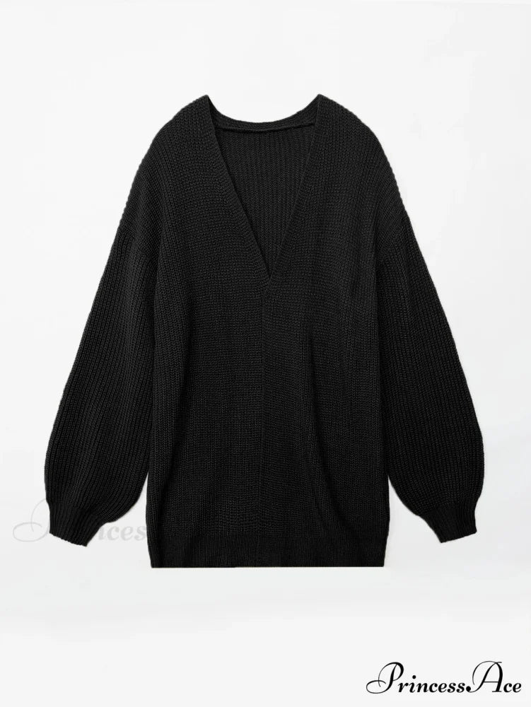 Cozy Stylish Autumn Winter Mid-length Knitwear Sweater Jacket Cardigan