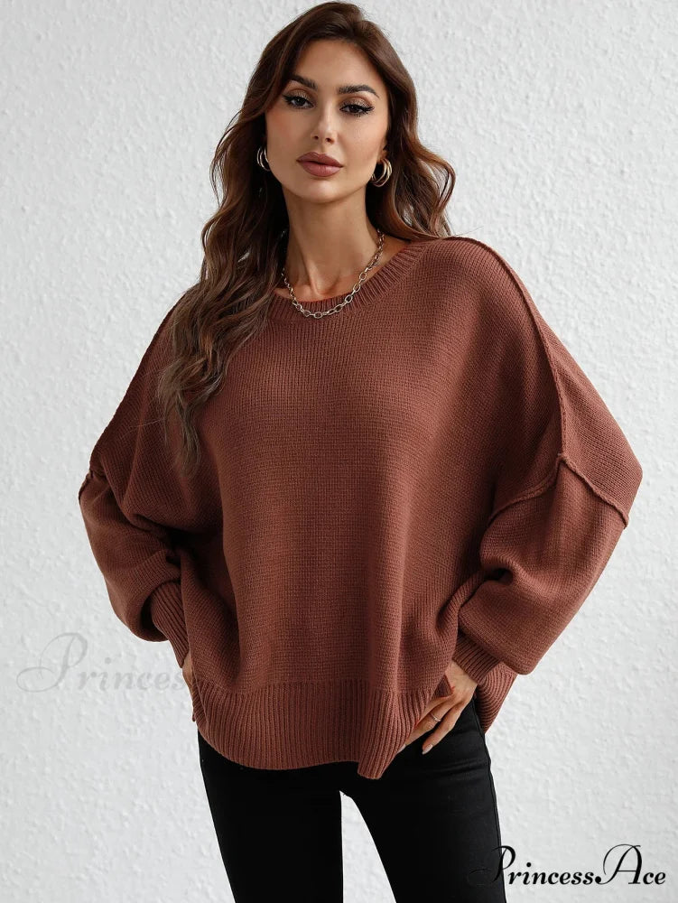 Cozy Stylish Elegant Chic Casual Comfortable Soft Warm Sweater Red / S