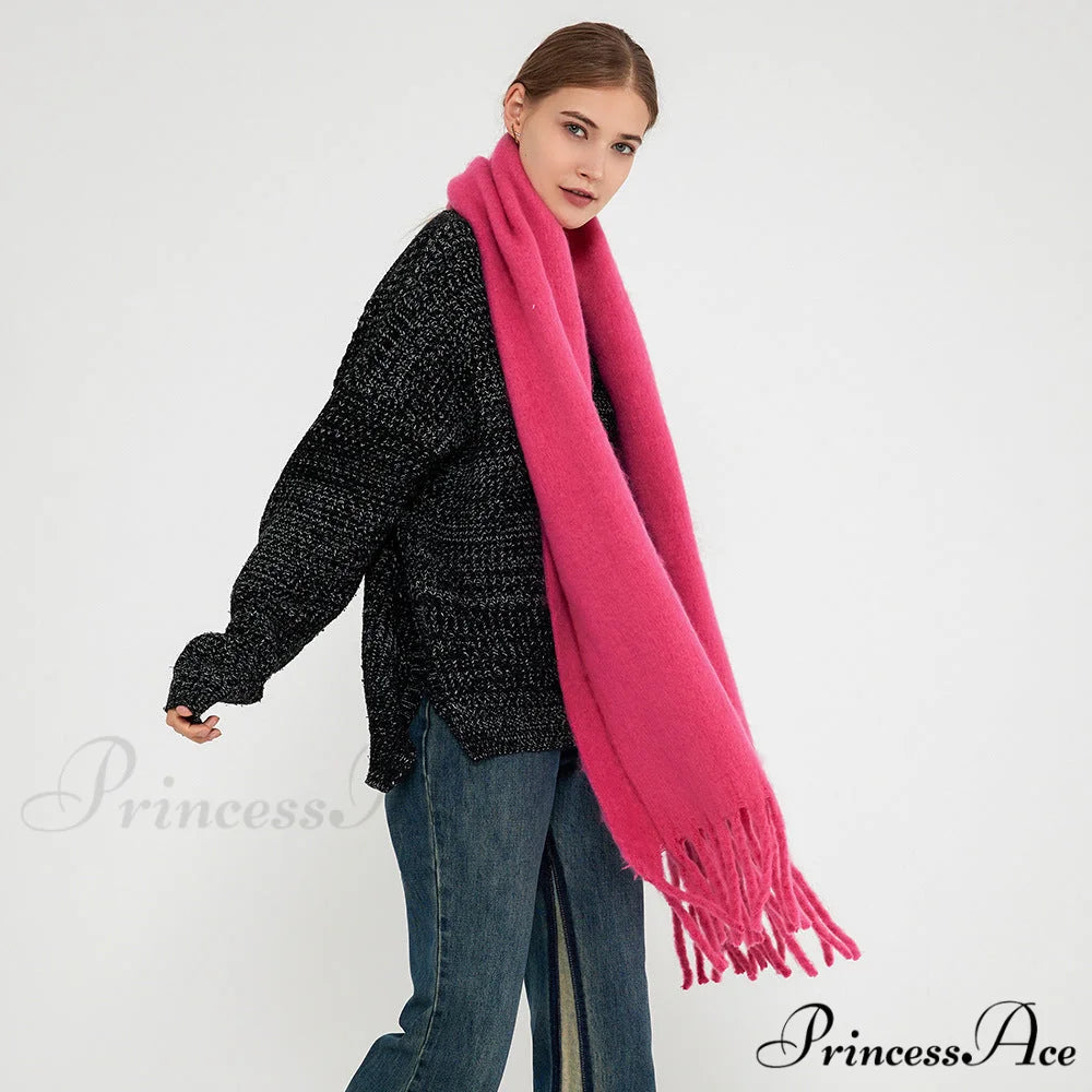 Cozy Warm Soft Thick Elegant Stylish Trendy Modern Scarf White