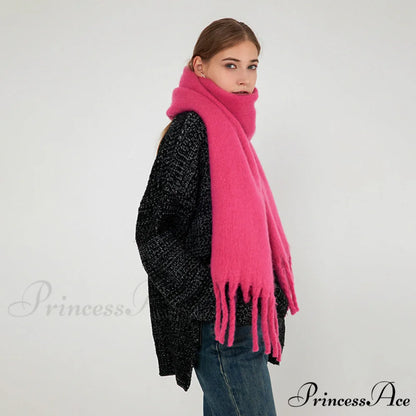 Cozy Warm Soft Thick Elegant Stylish Trendy Modern Scarf White