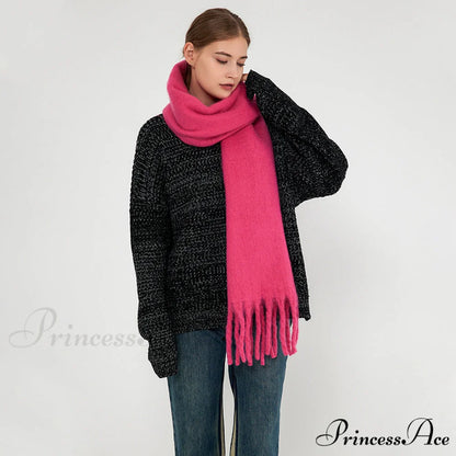 Cozy Warm Soft Thick Elegant Stylish Trendy Modern Scarf White
