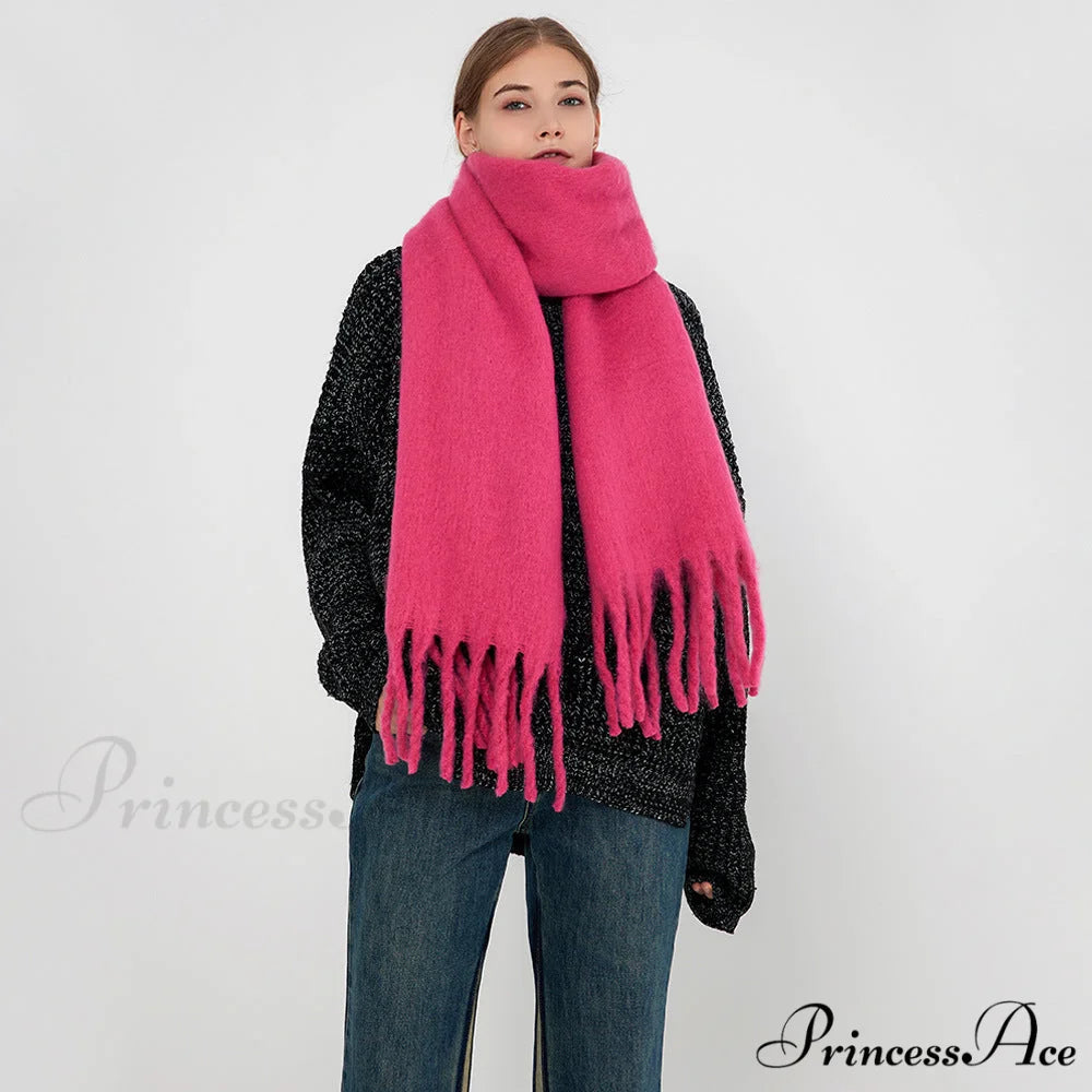 Cozy Warm Soft Thick Elegant Stylish Trendy Modern Scarf White