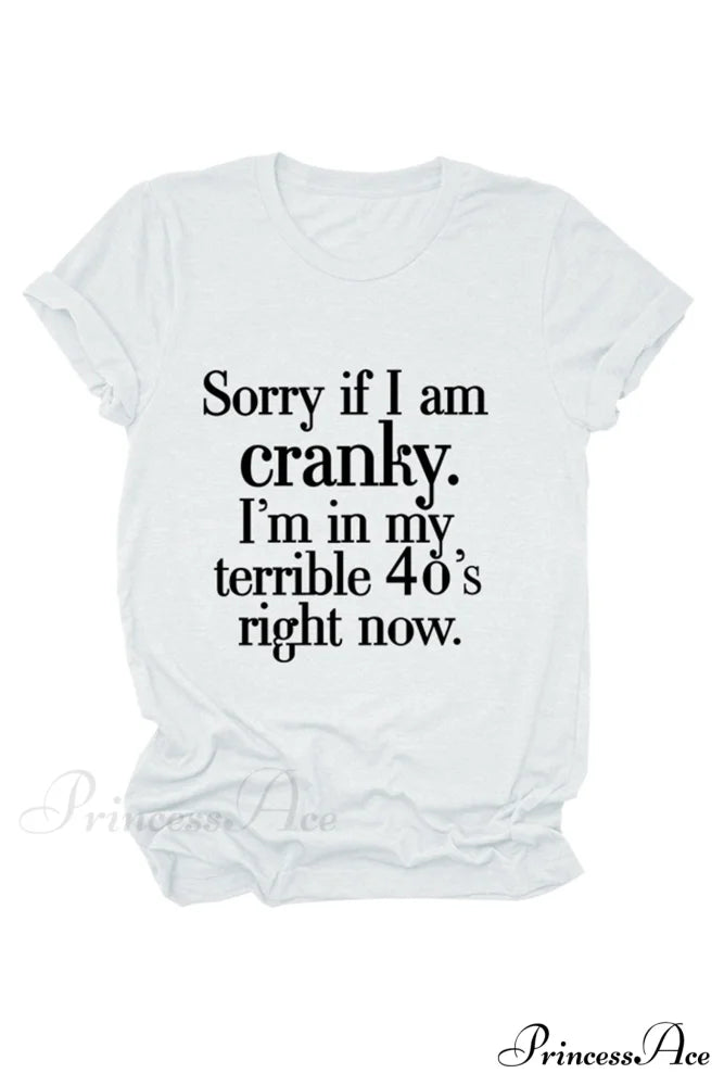 Cranky Patterned T-shirt White / S