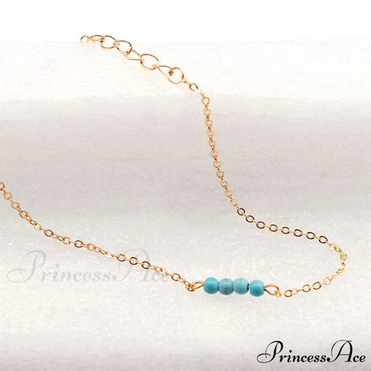Creative Boho Style Turquoise Anklet