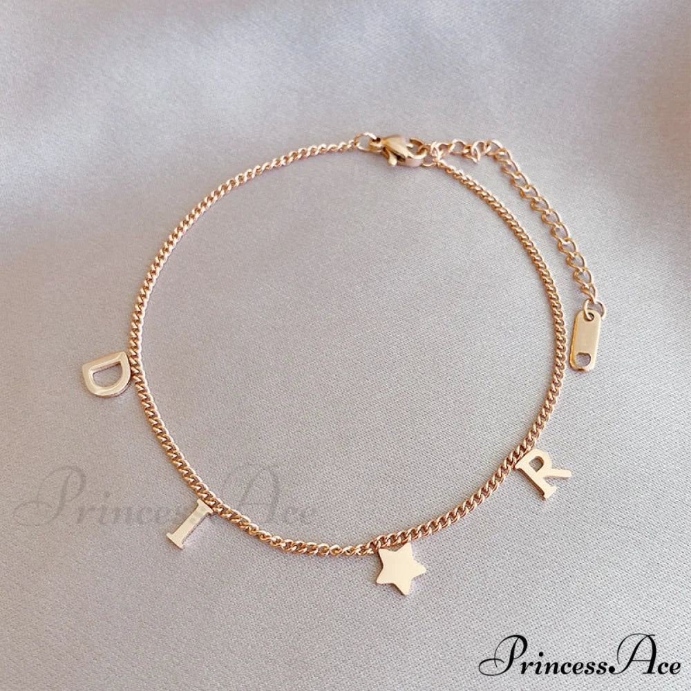 Creative Letter Pendant Bracelet