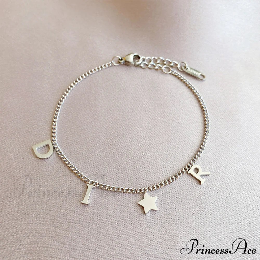 Creative Letter Pendant Bracelet